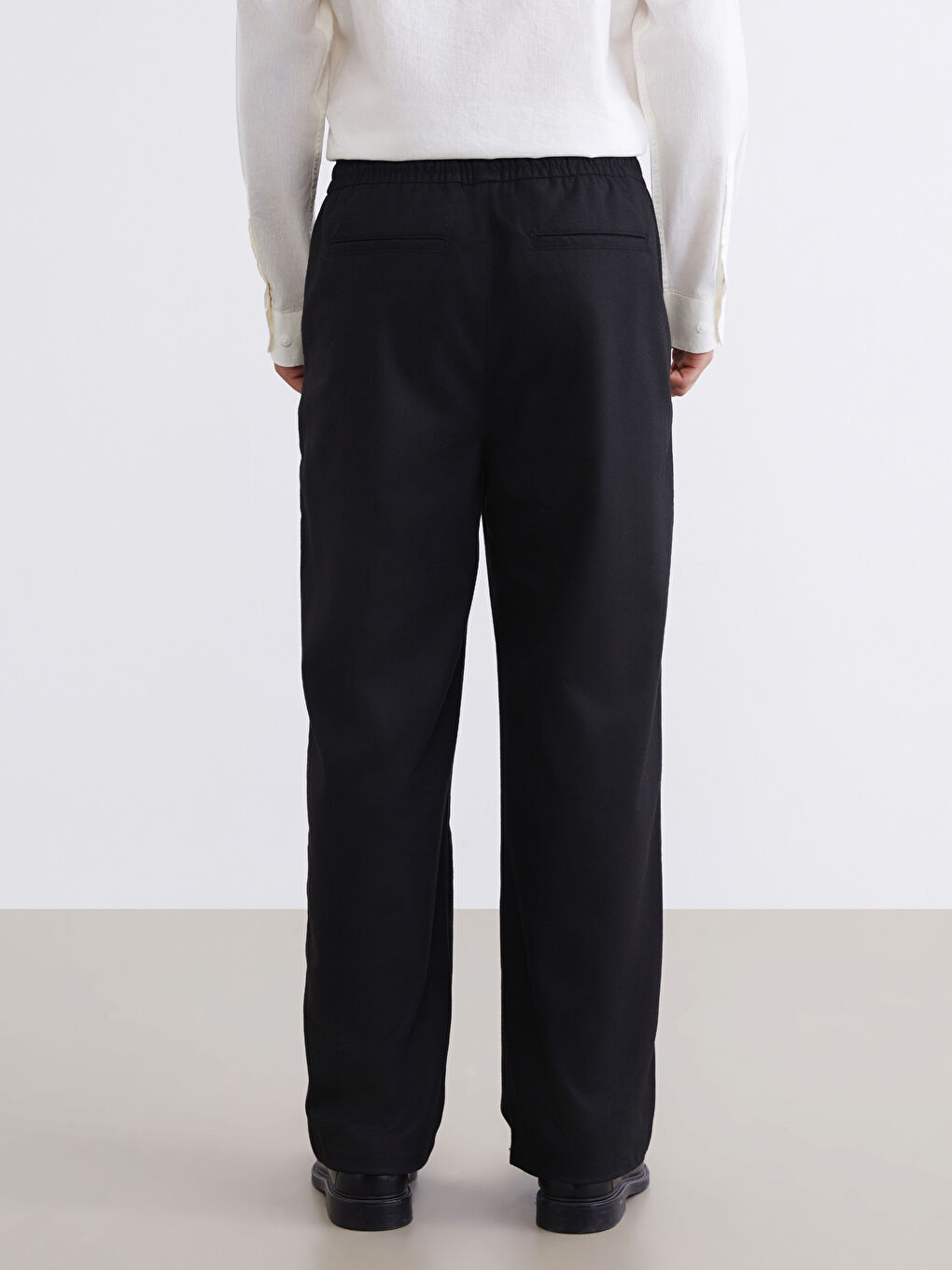 Siyah Bol Fit Erkek Pantolon-3