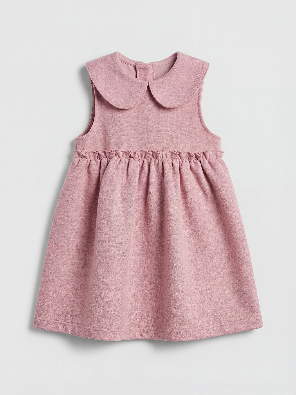 Pembe Bebe Yaka Kız Bebek Elbise