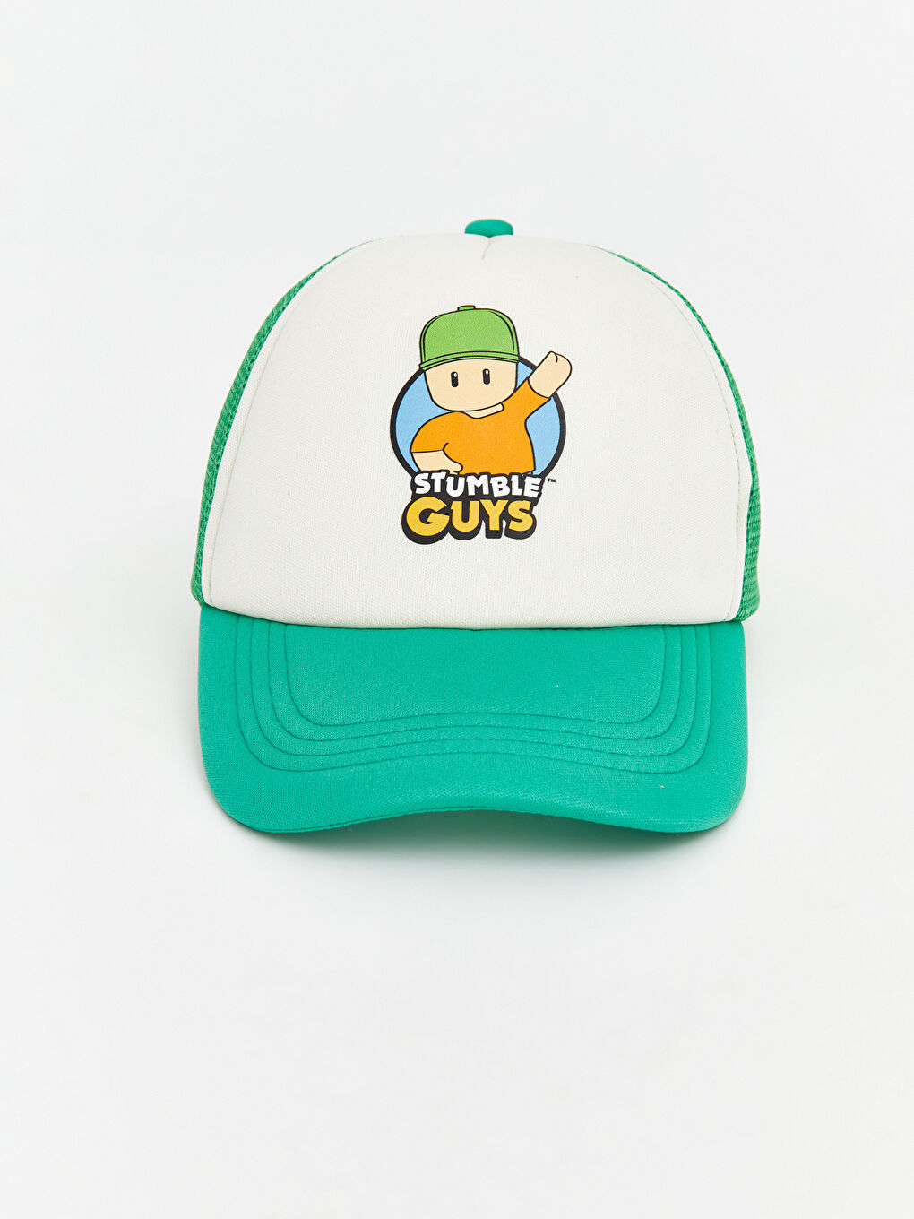 Yeşil Stumble Guys Baskılı Erkek Çocuk Kep Şapka