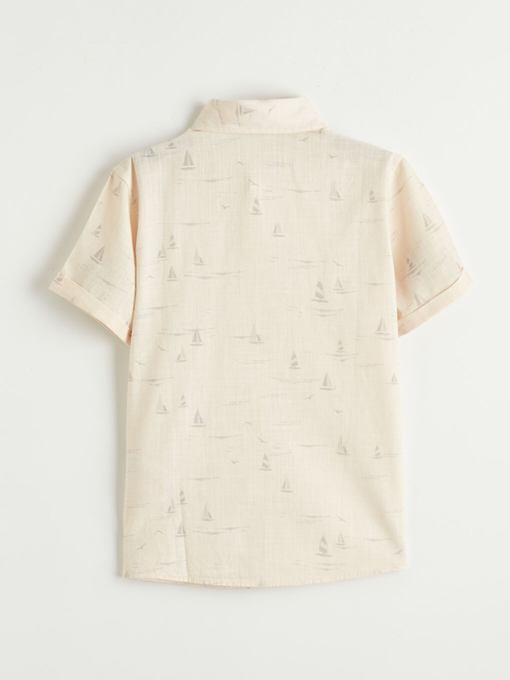 Bej Desenli Erkek Çocuk Gömlek-1