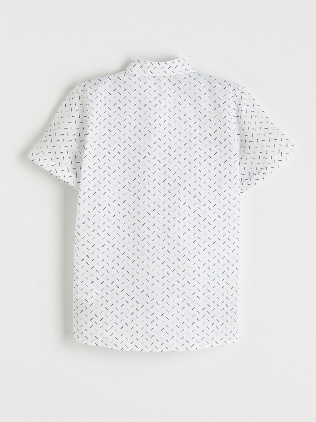 Beyaz Desenli Erkek Çocuk Gömlek-1