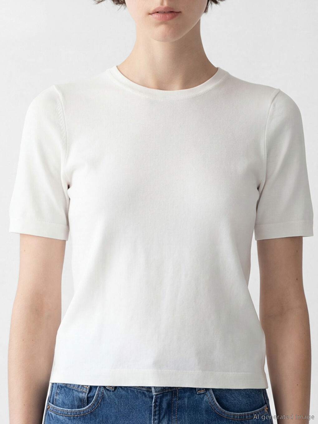 سترة تريكو نسائية بياقة دائرية-2