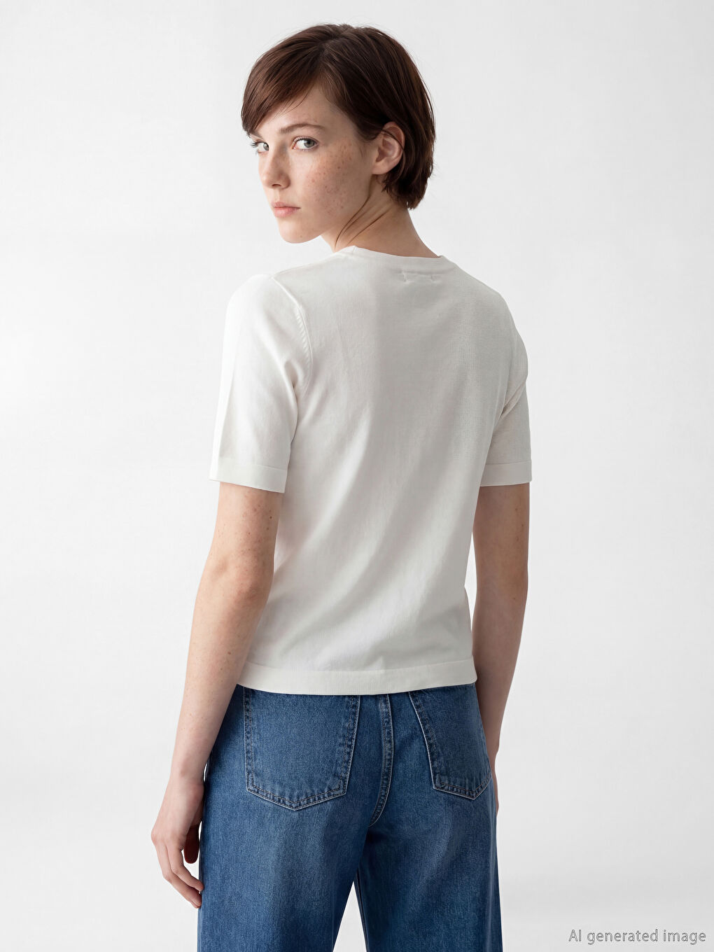 سترة تريكو نسائية بياقة دائرية-3