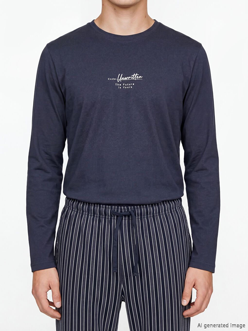 Antrasit Standart Kalıp Baskılı Erkek Pijama Takım-2