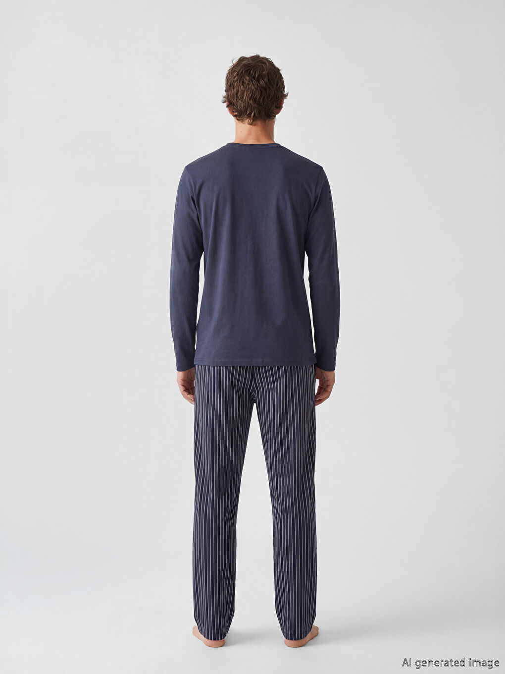 Antrasit Standart Kalıp Baskılı Erkek Pijama Takım-3