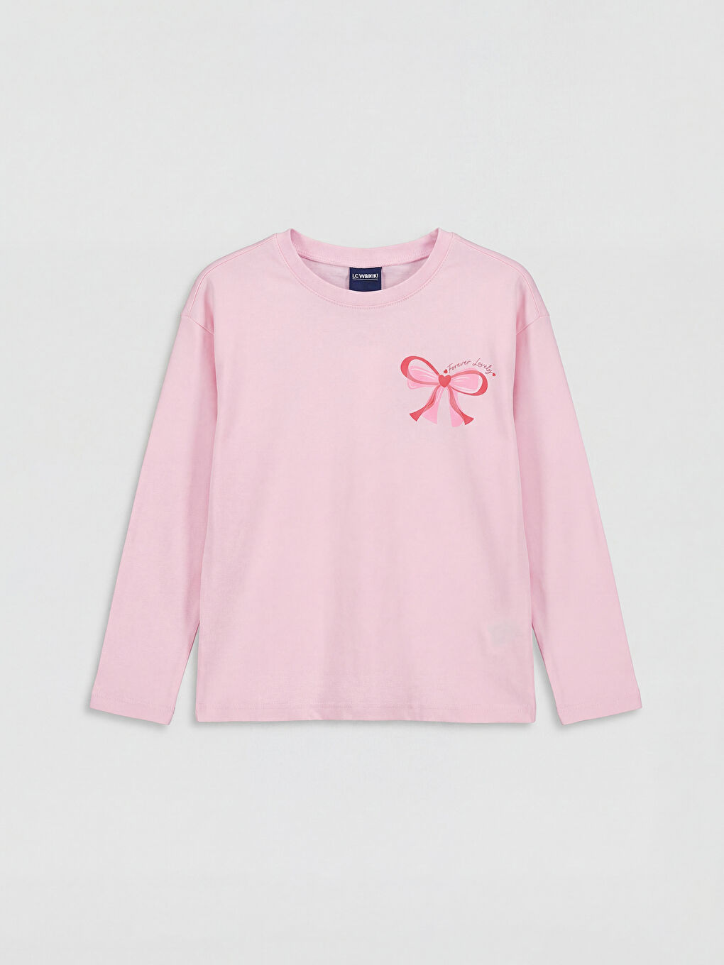 Pembe Bisiklet Yaka Baskılı Kız Çocuk Pijama Takım-1