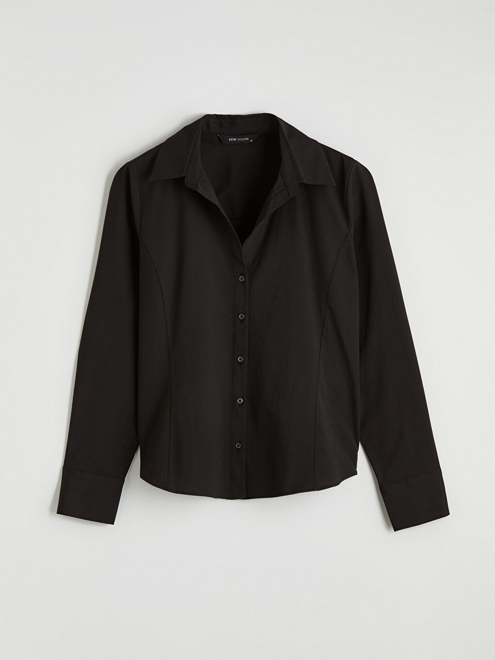 Siyah Slim Fit Kadın Gömlek