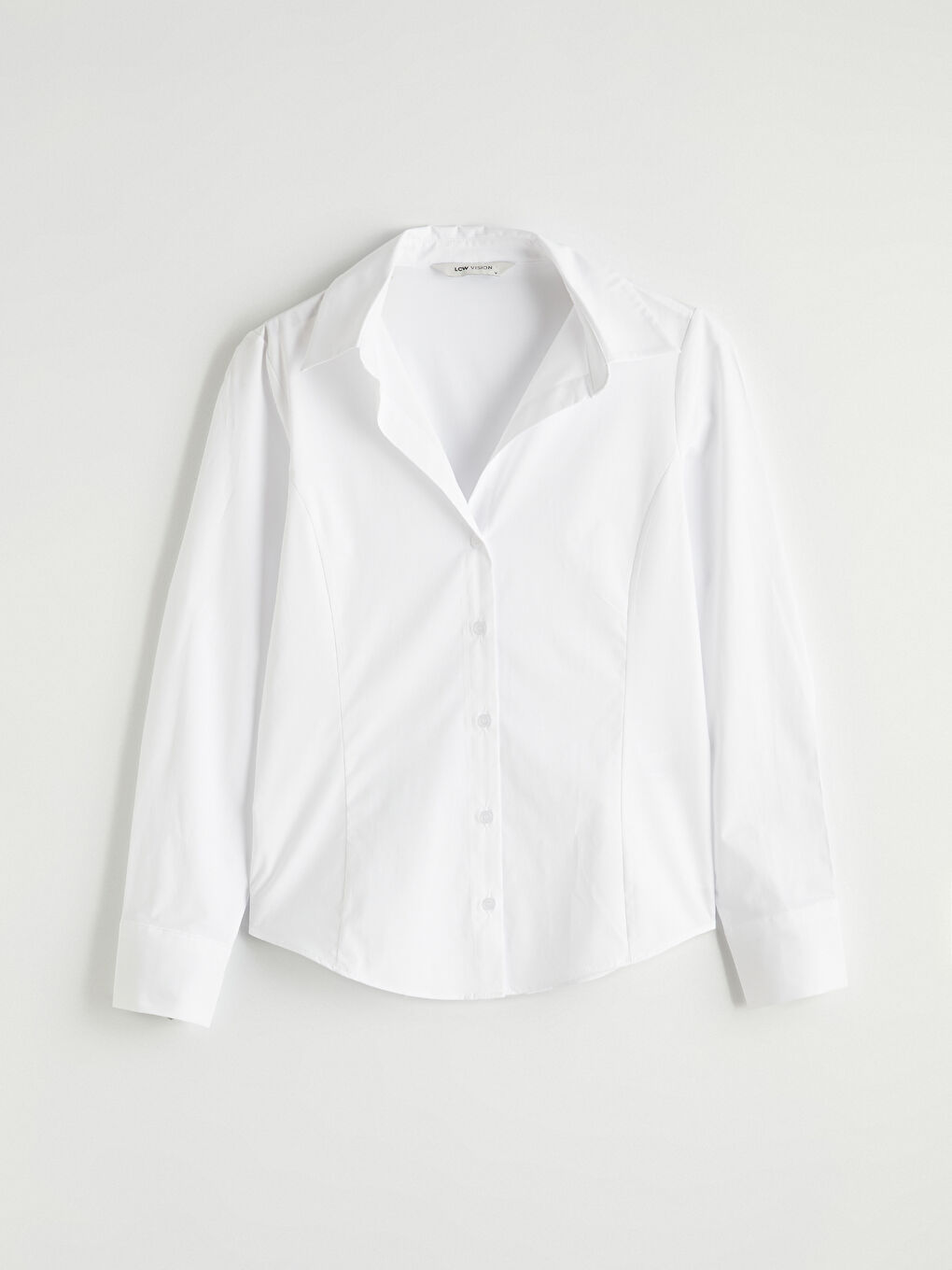 Beyaz Slim Fit Kadın Gömlek