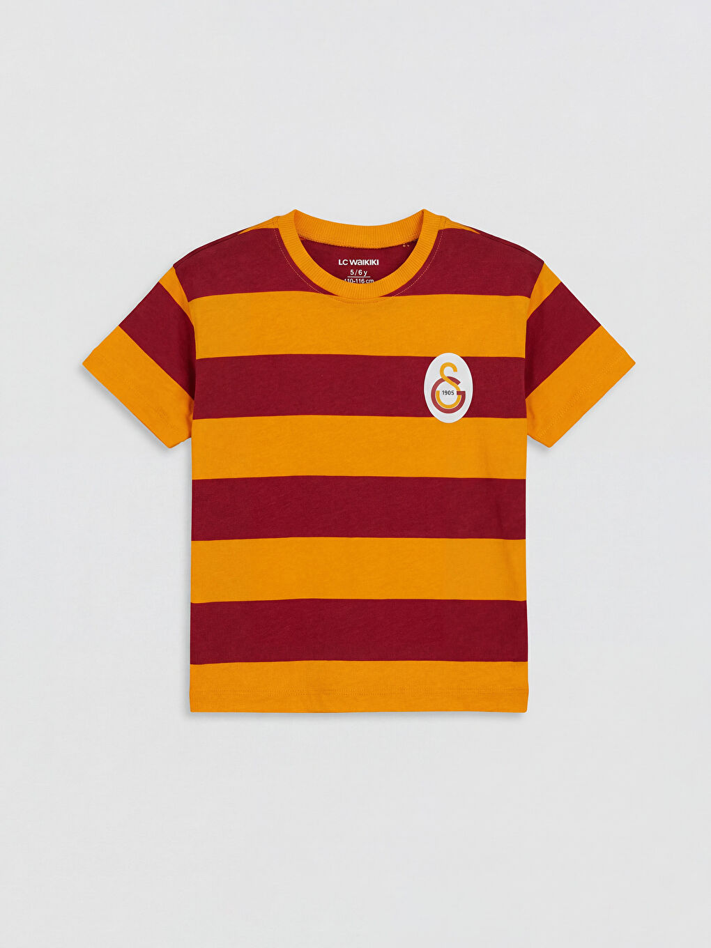 Kırmızı Bisiklet Yaka Çizgili Galatasaray Erkek Bebek Tişört