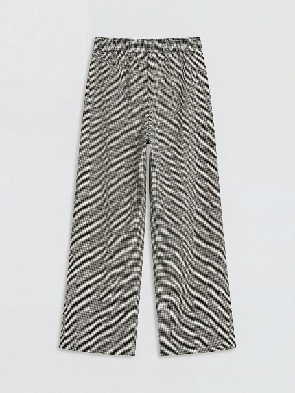 Siyah Kız Çocuk Kazayağı Desenli Pantolon-1