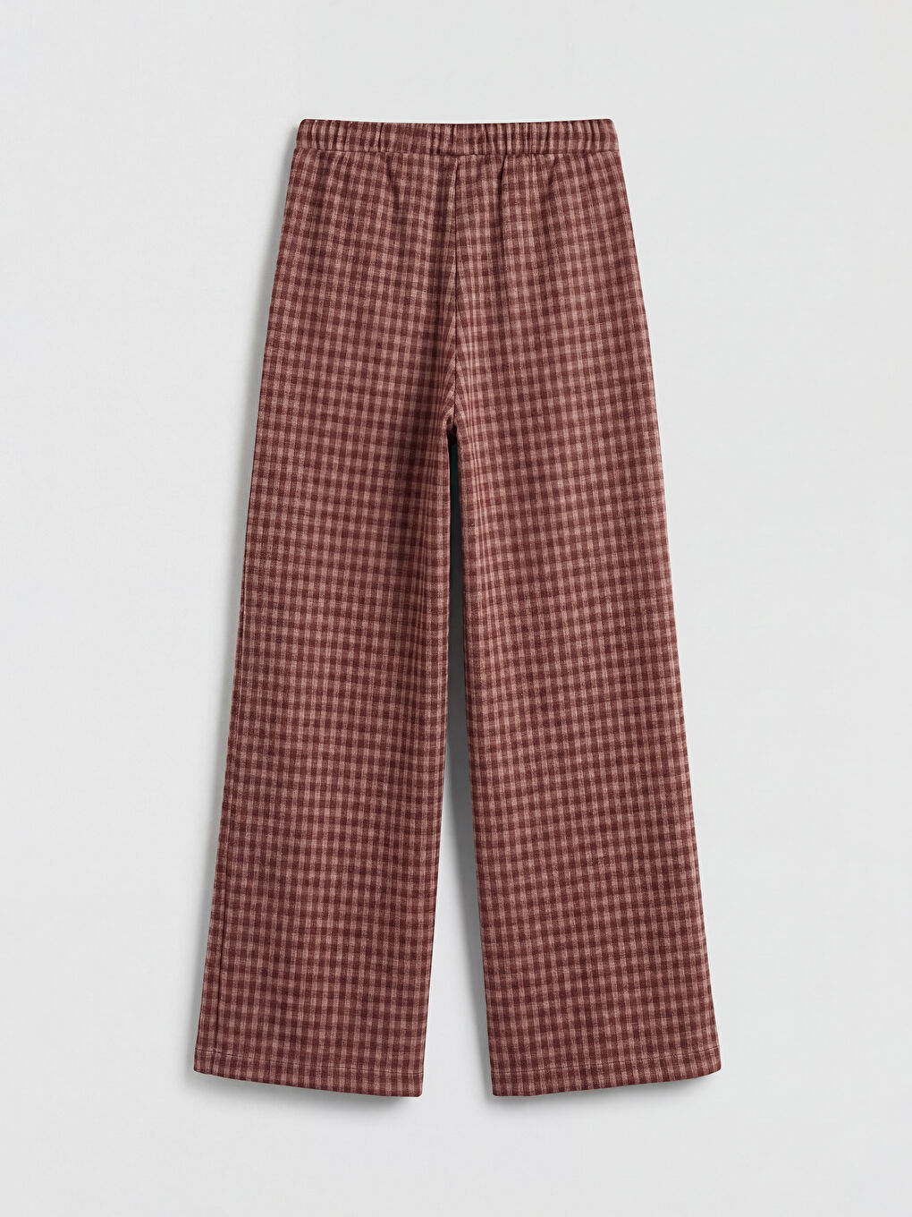 Pembe Kız Çocuk Kazayağı Desenli Pantolon-1