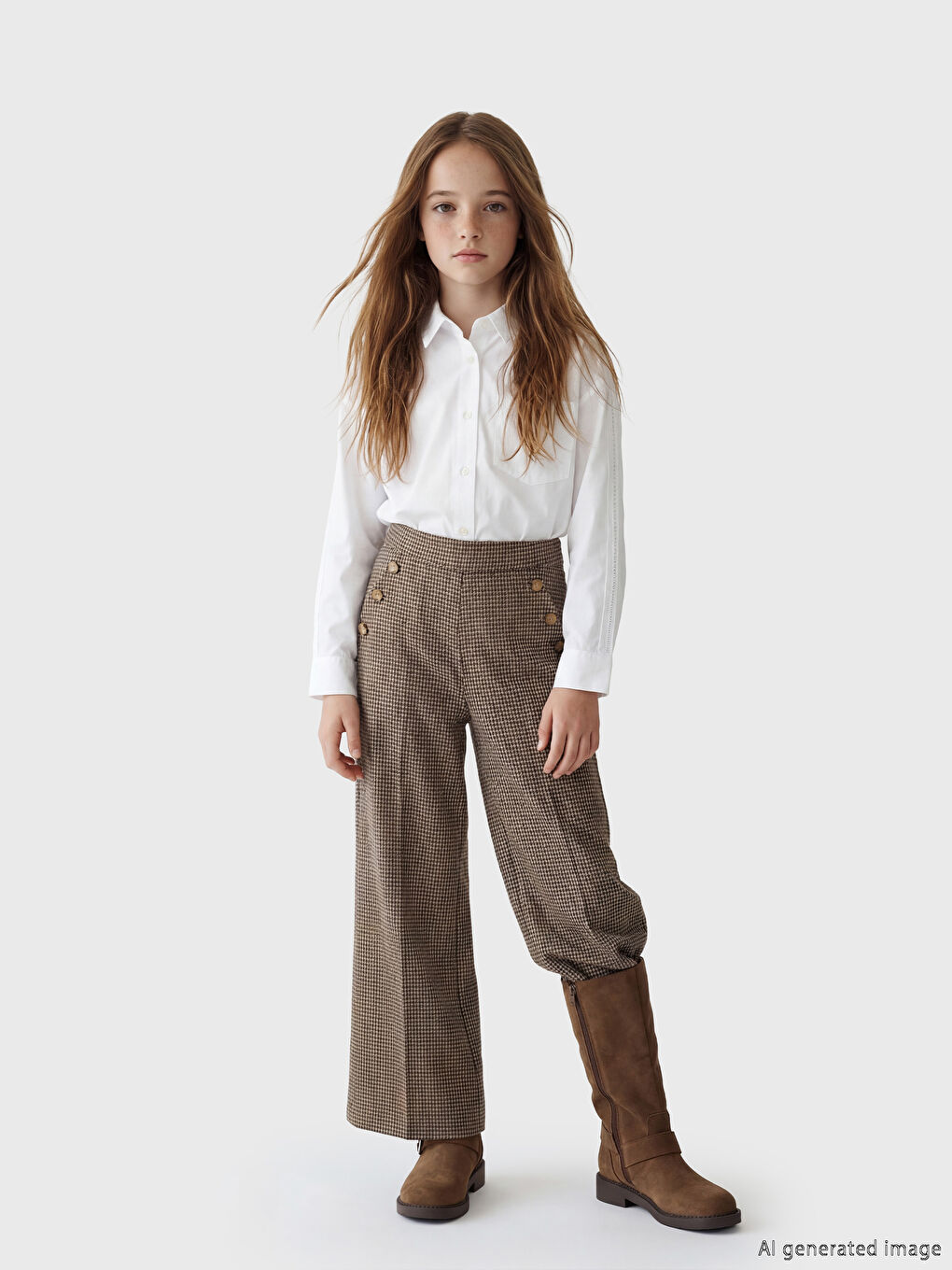 بنطلون بناتي بنقشة هوندستوث-1