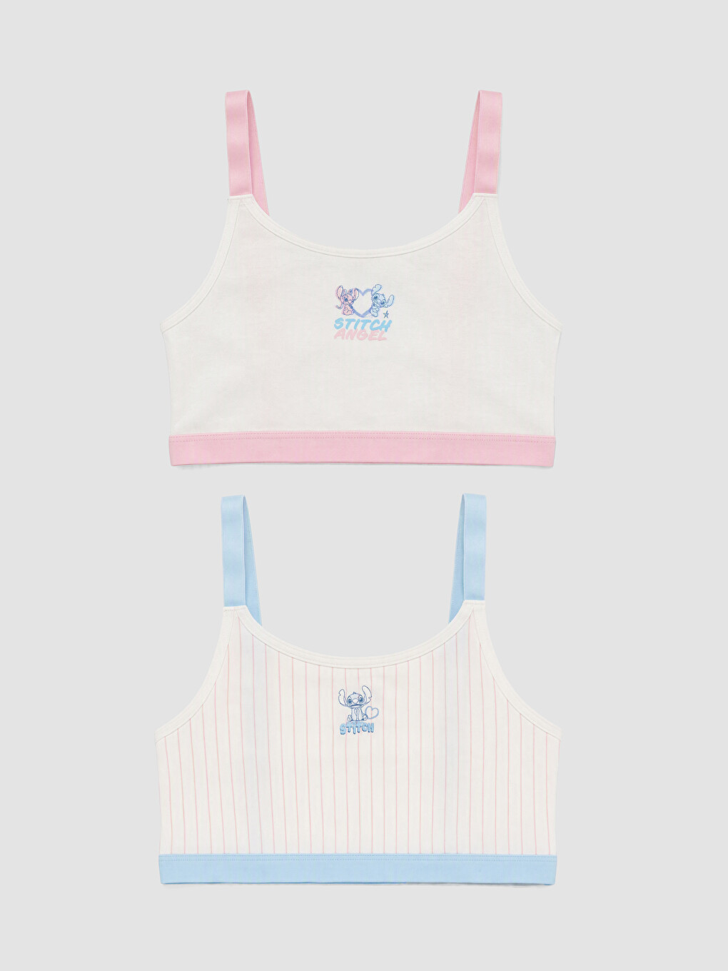  Stitch and Angel Printed Girls' 2-Pack Bustier Top