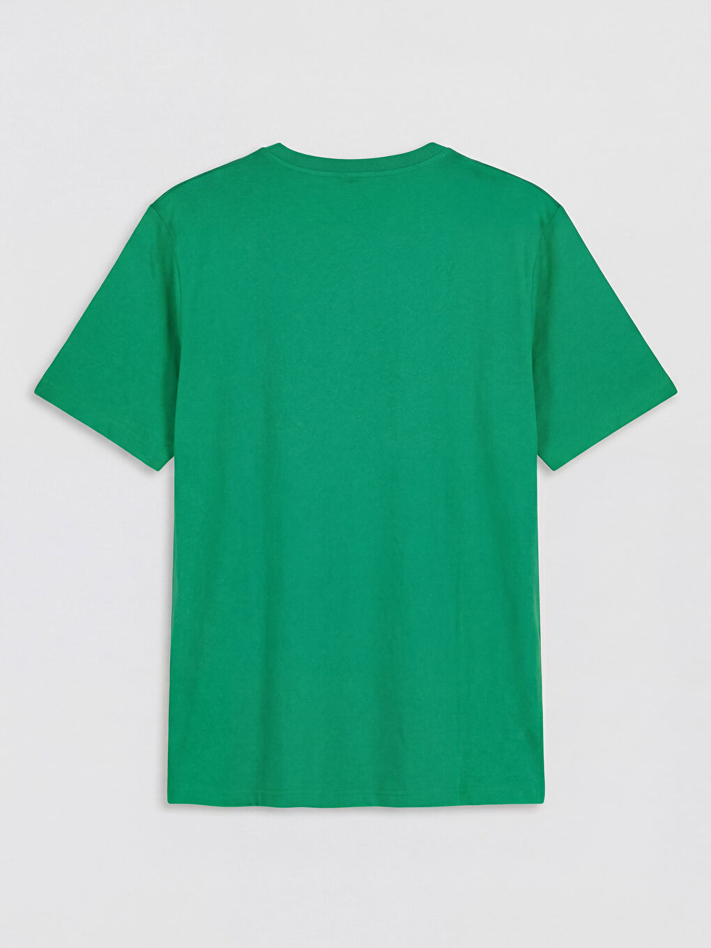 Yeşil Bisiklet Yaka Baskılı Erkek Tişört-1