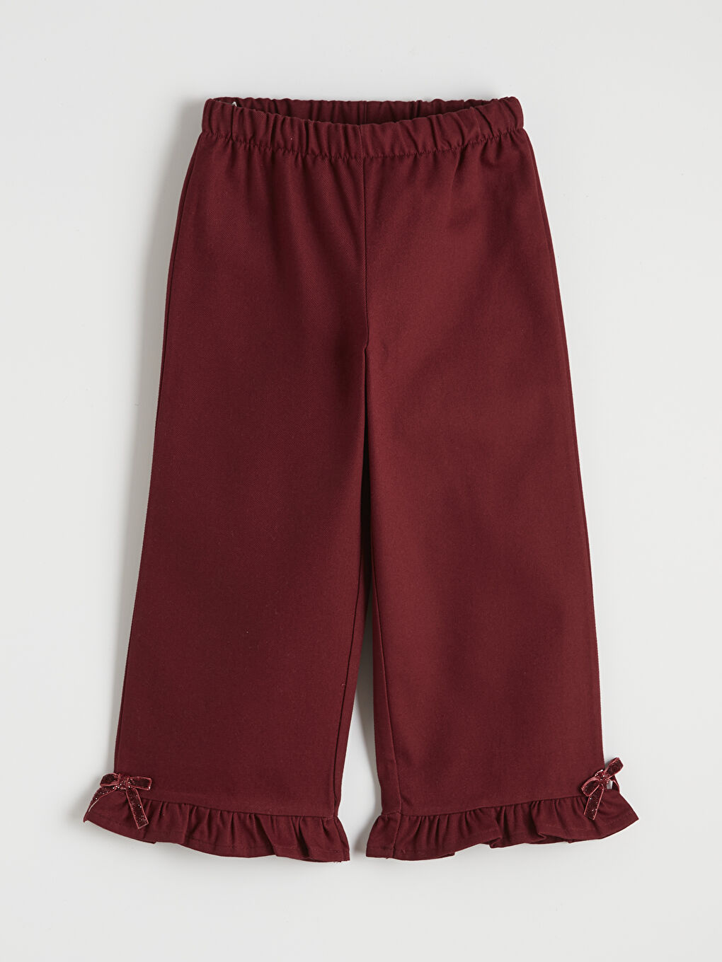 Bordo Bebe Yaka Ekose Kız Çocuk Bluz ve Pantolon-3