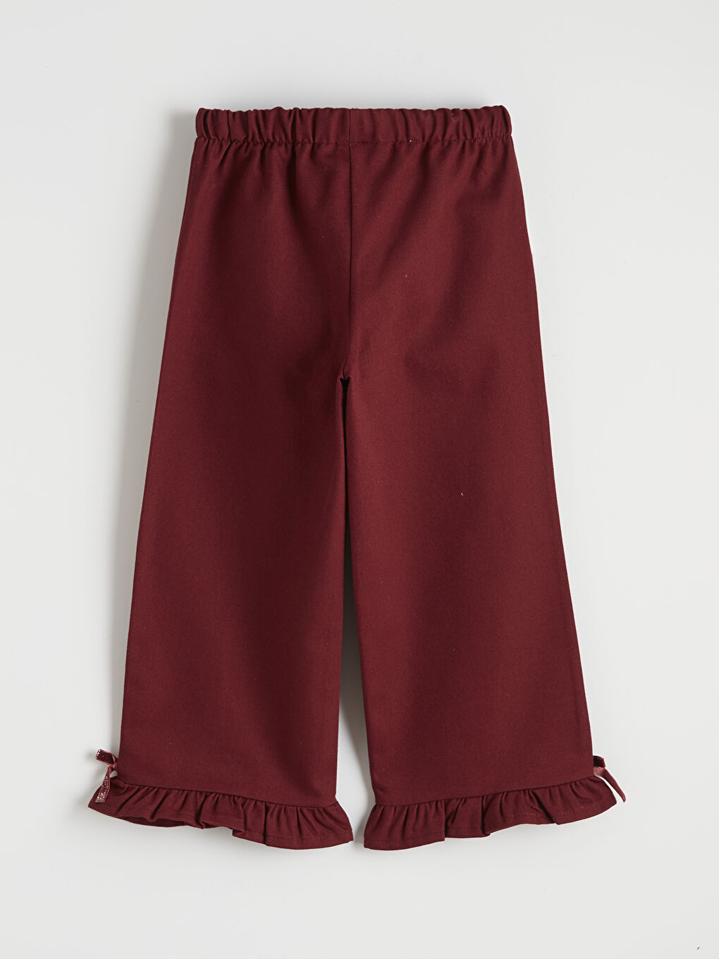 Bordo Bebe Yaka Ekose Kız Çocuk Bluz ve Pantolon-4