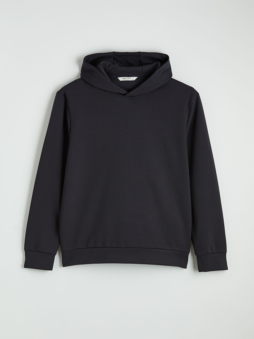 Antrasit Basic Erkek Hoodie-0