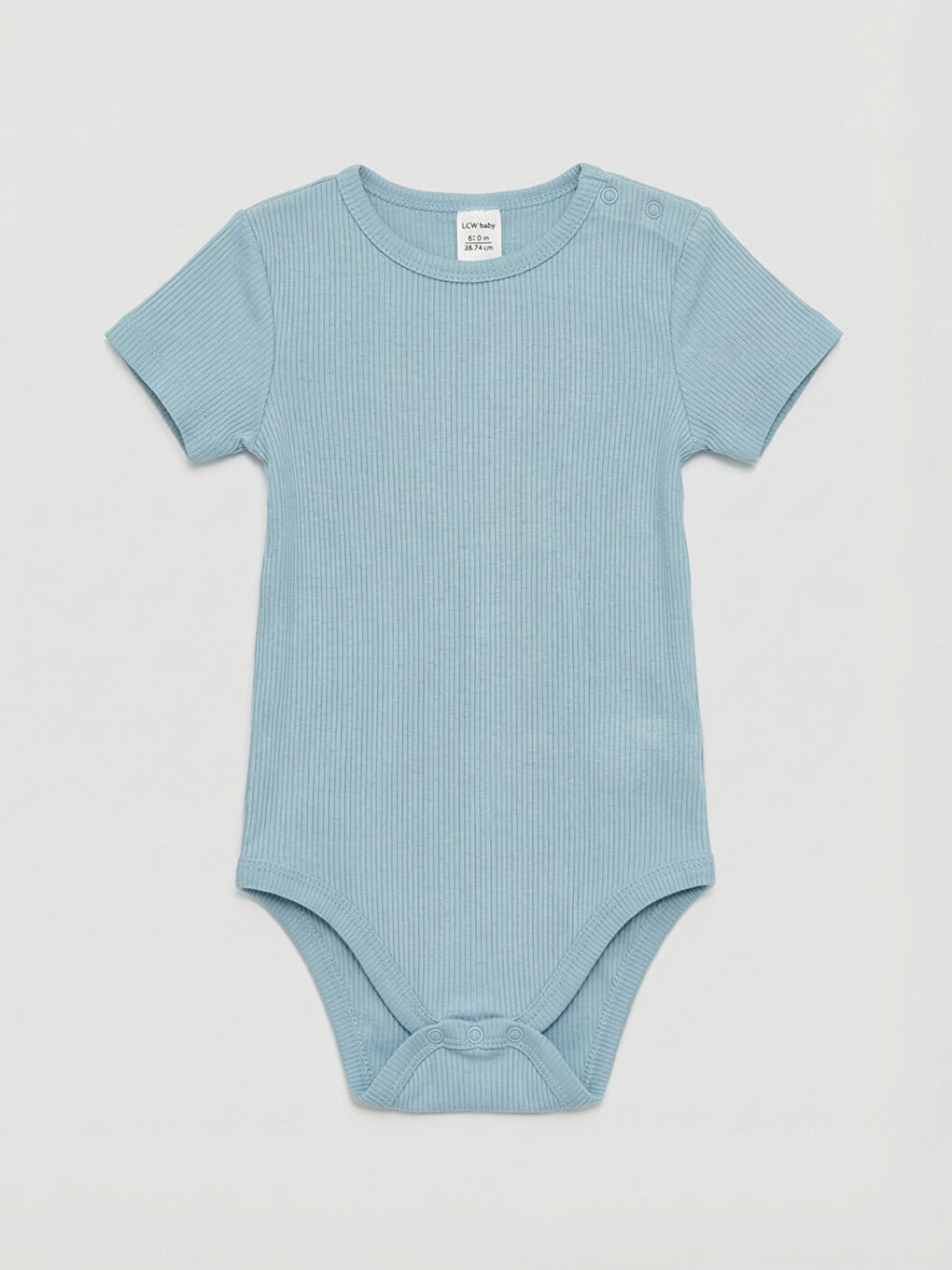 Ekru Bisiklet Yaka Erkek Bebek Çıtçıtlı Body 2'li-1