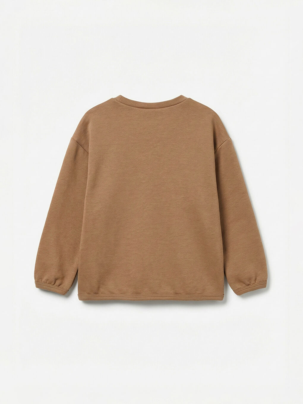 Kahverengi Bisiklet Yaka Baskılı Kız Bebek Sweatshirt ve Tayt-2