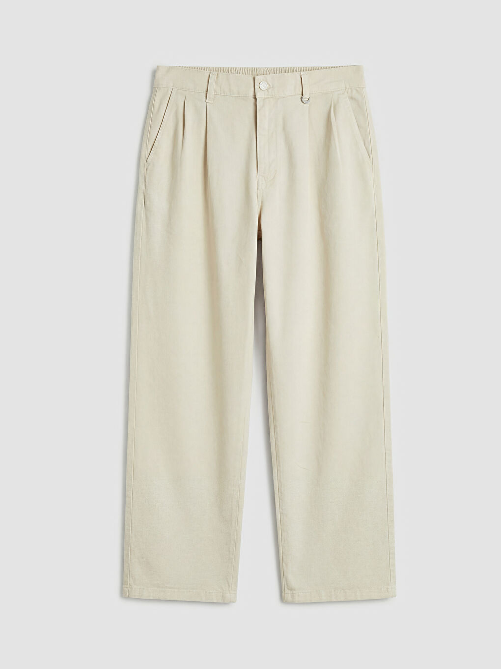 Gri Rahat Kalıp Gabardin Erkek Pantolon 