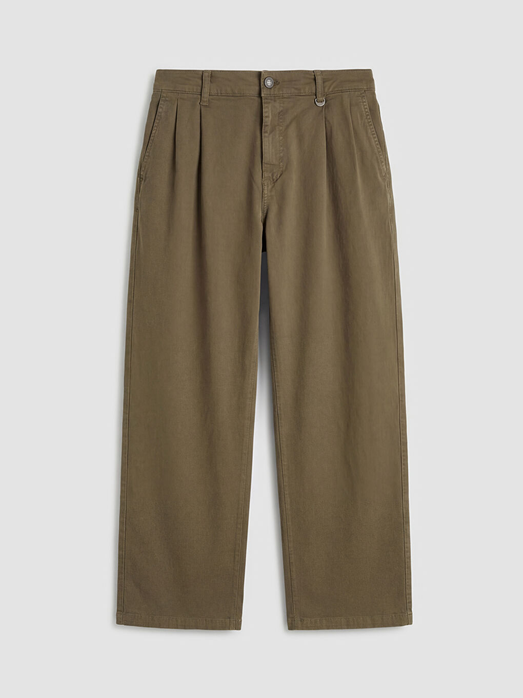 Haki Rahat Kalıp Gabardin Erkek Pantolon 