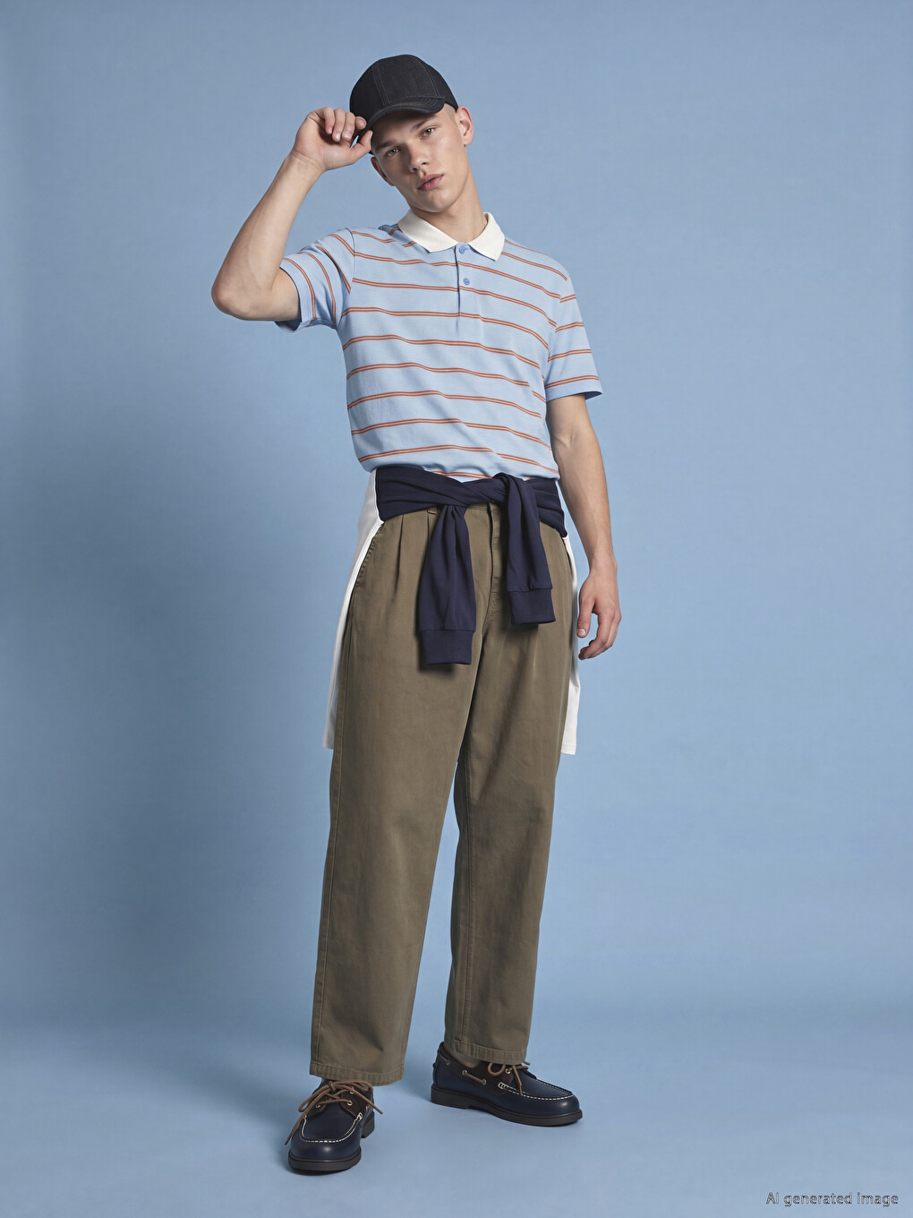 Loose Fit Gabardine Men's Trousers