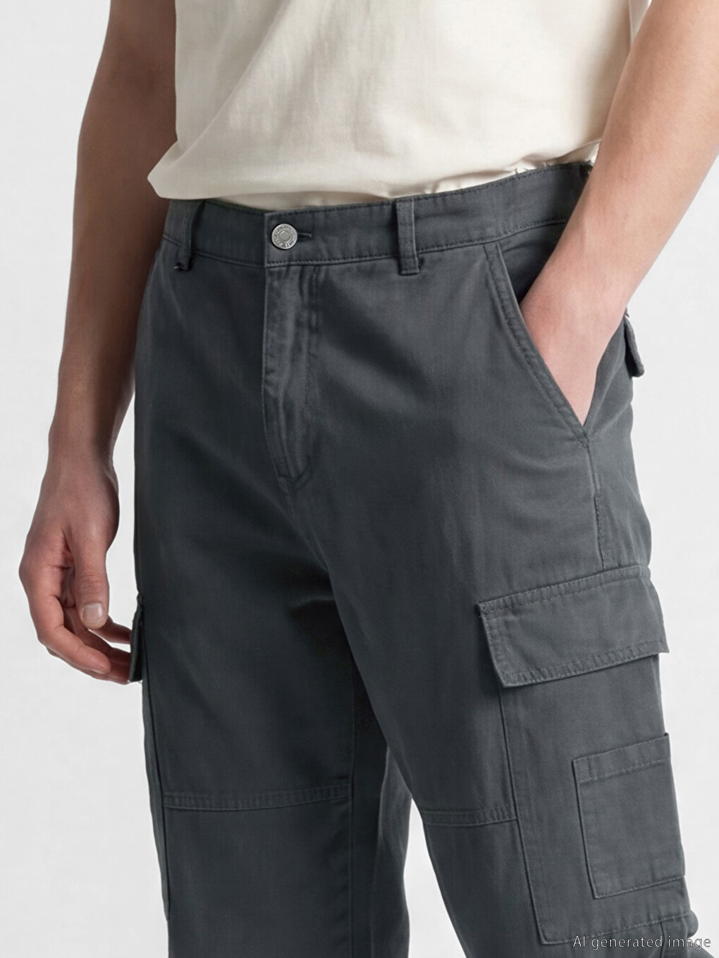 Regular Fit Men's Cargo Trousers-2