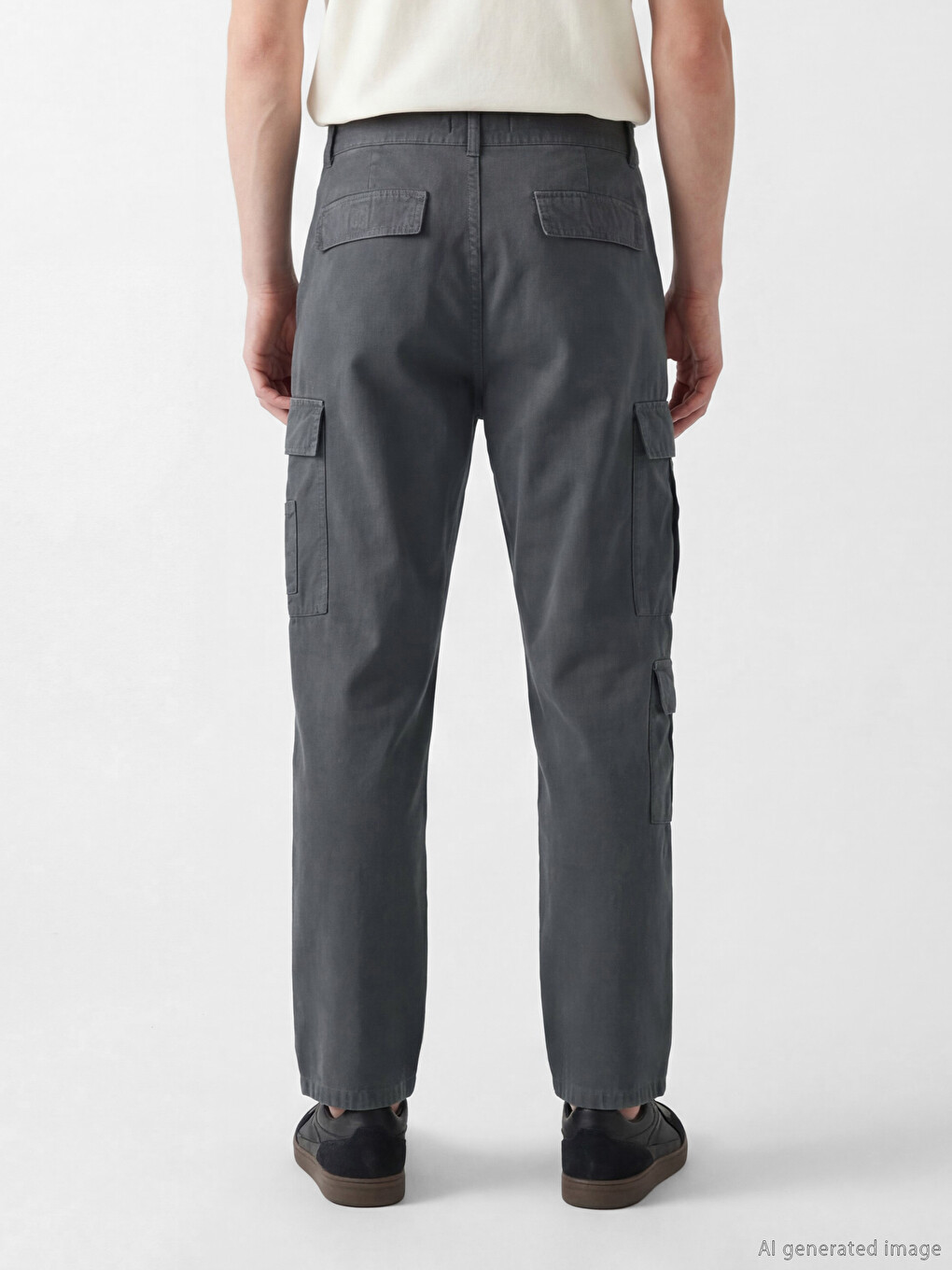 Regular Fit Men's Cargo Trousers-3