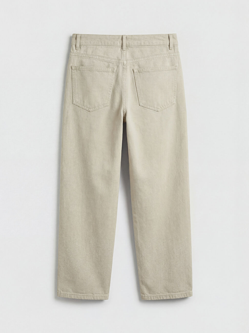 Gri Standart Kalıp Gabardin Erkek Pantolon-1