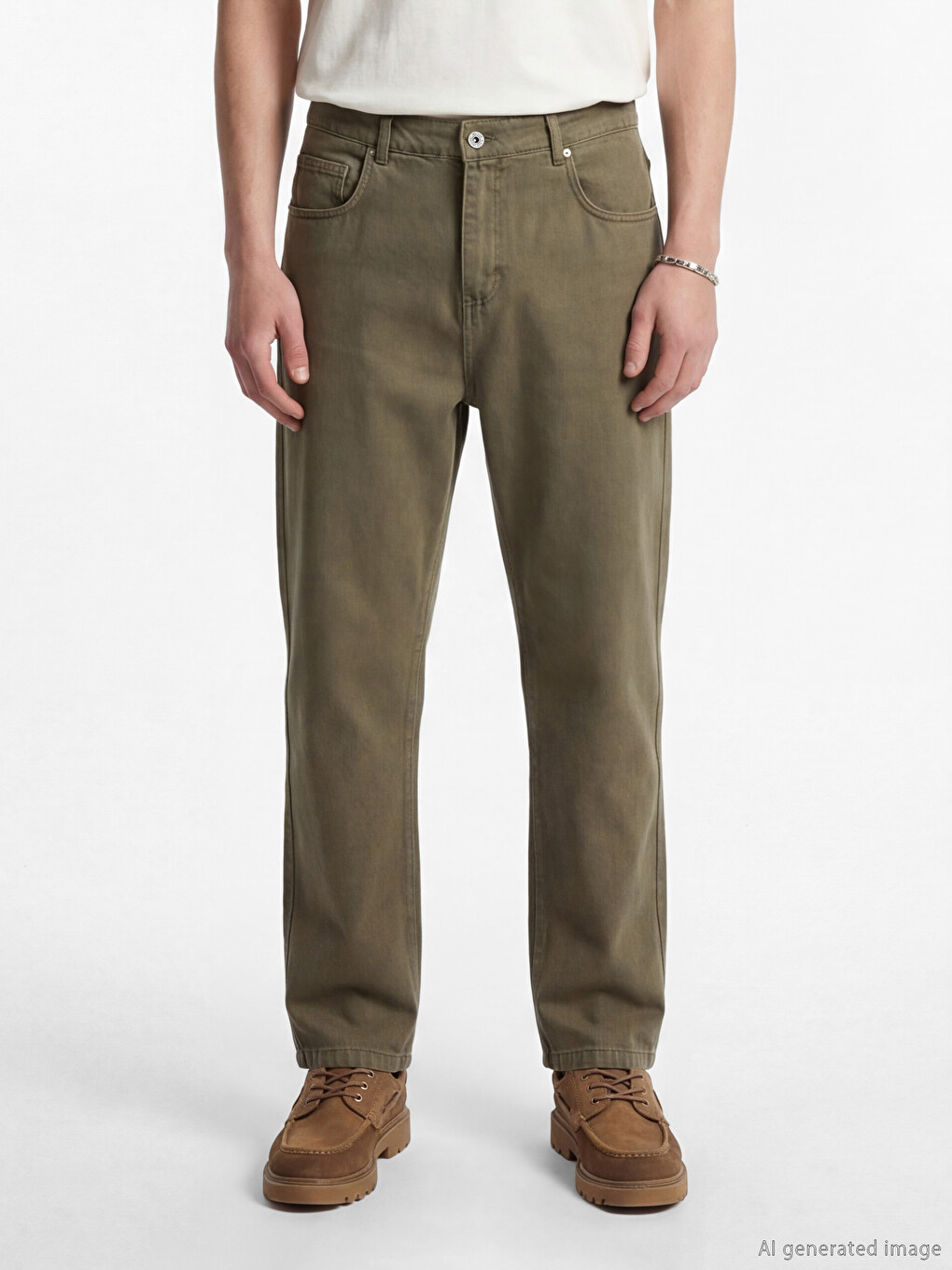 Regular Fit Gabardine Men's Trousers-1