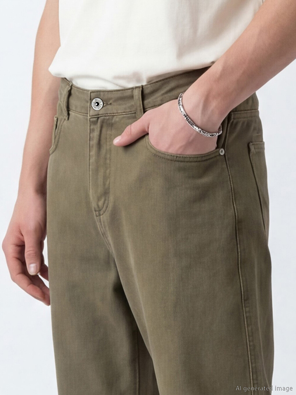 Regular Fit Gabardine Men's Trousers-2