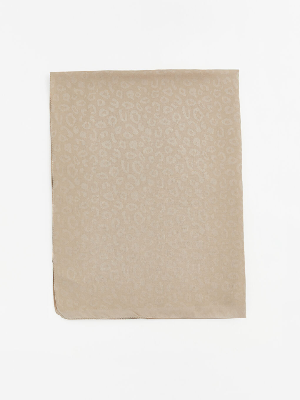 Bej Desenli Kadın Şal-1