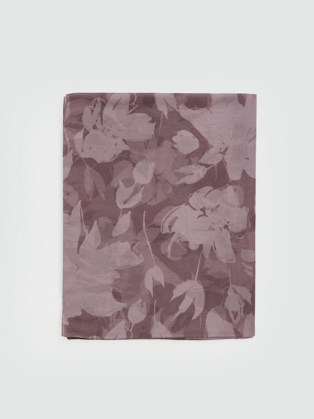 Mürdüm Desenli Kadın Şal-1