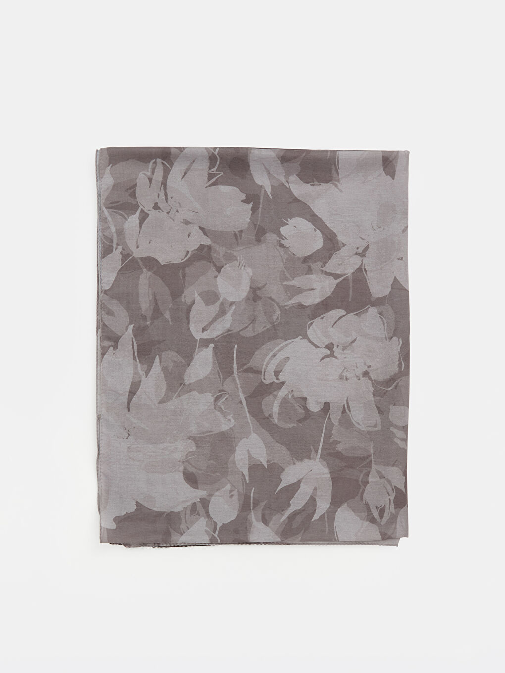 Kahverengi Desenli Kadın Şal-1