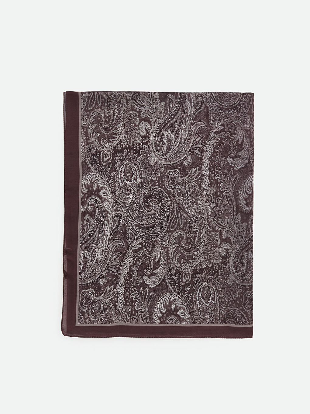 Kahverengi Desenli Kadın Şal-1