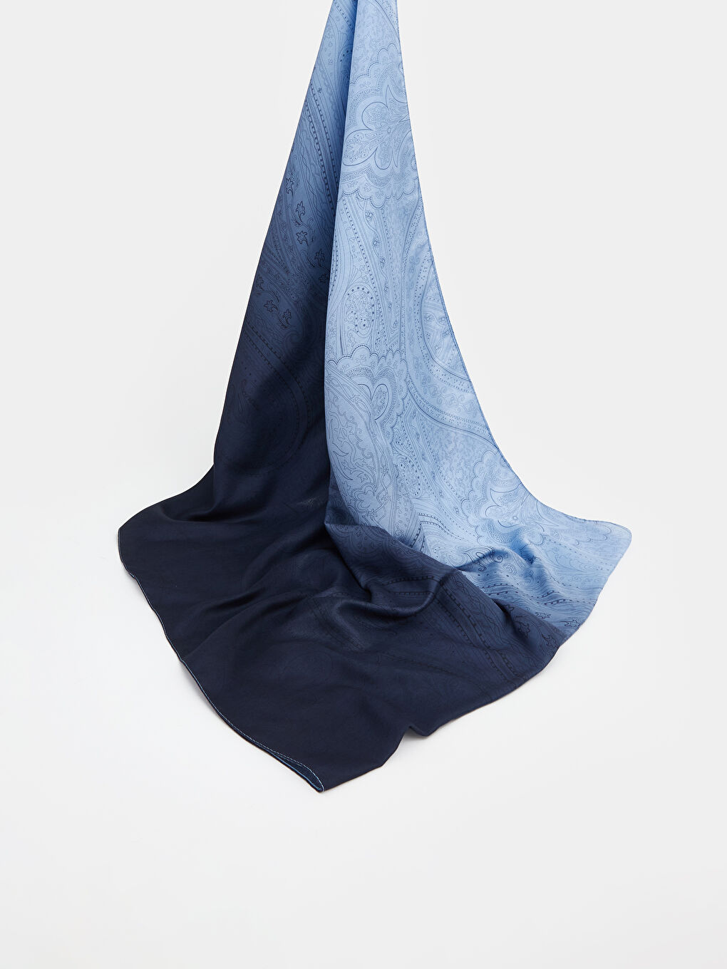 Lacivert Desenli Kadın Şal
