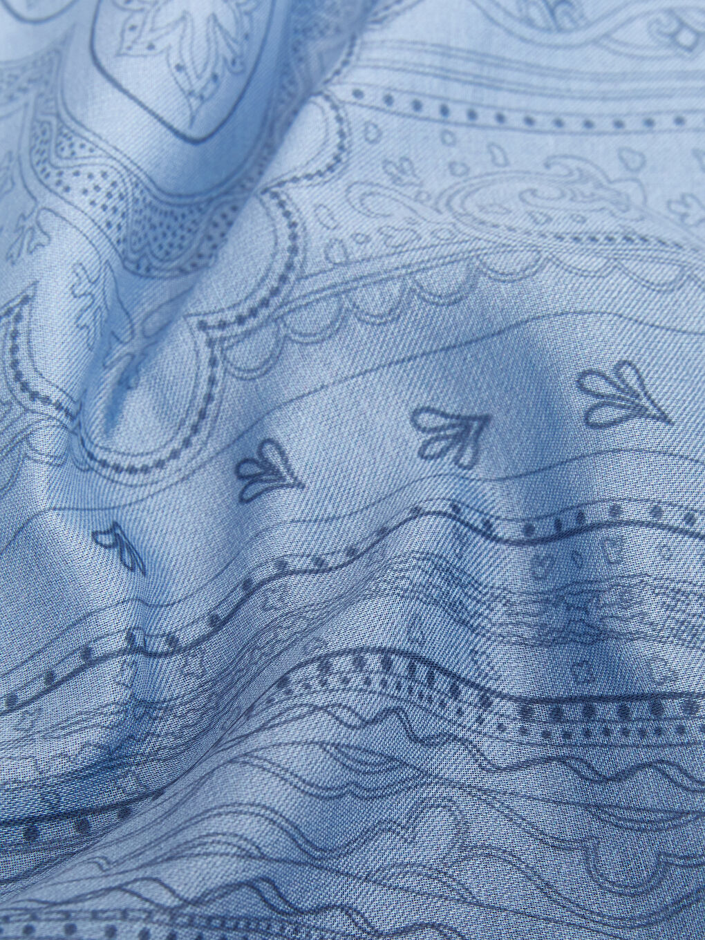 Lacivert Desenli Kadın Şal-2