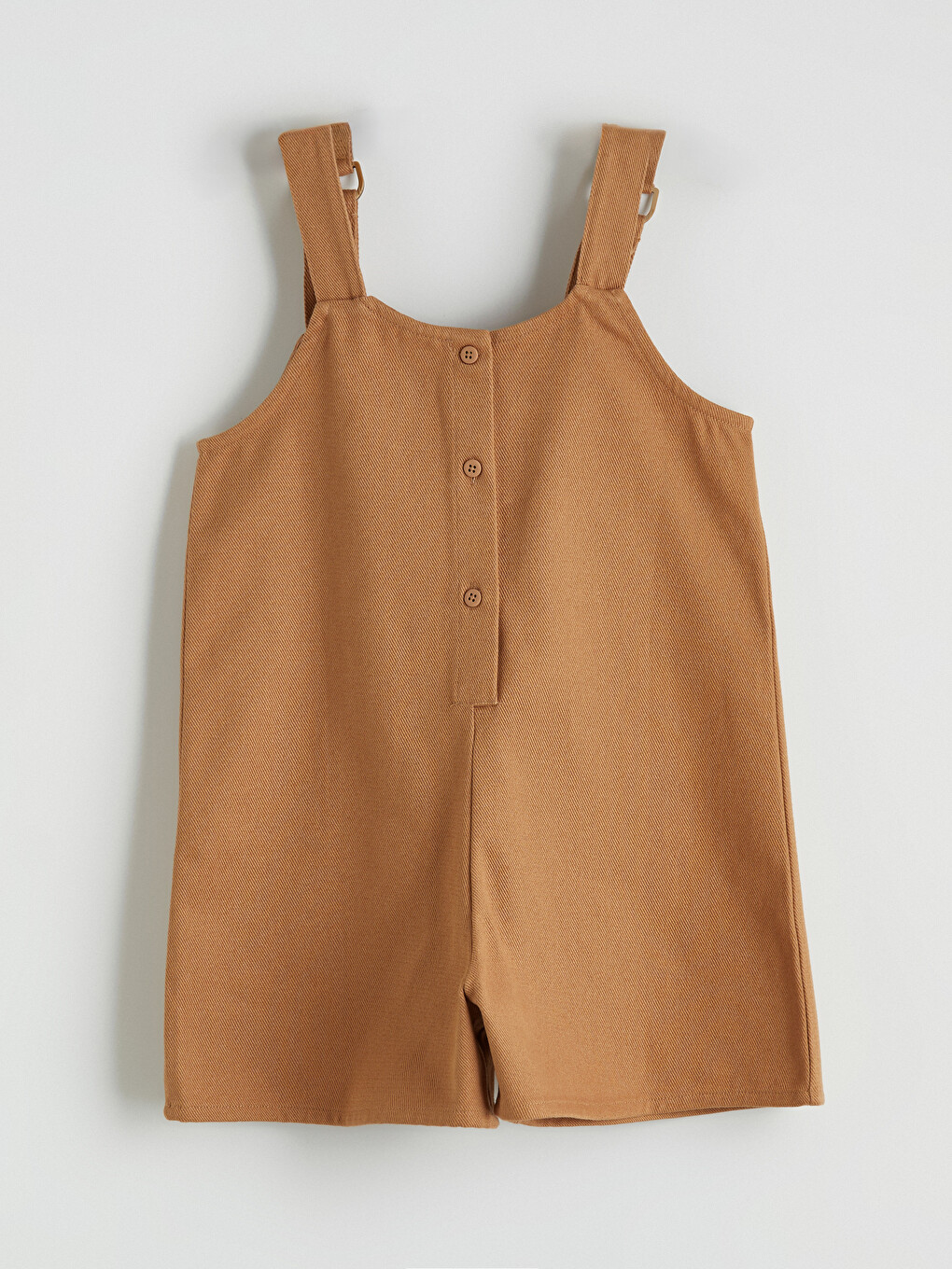 Kahverengi Nakışlı Kız Çocuk Gabardin Salopet-2