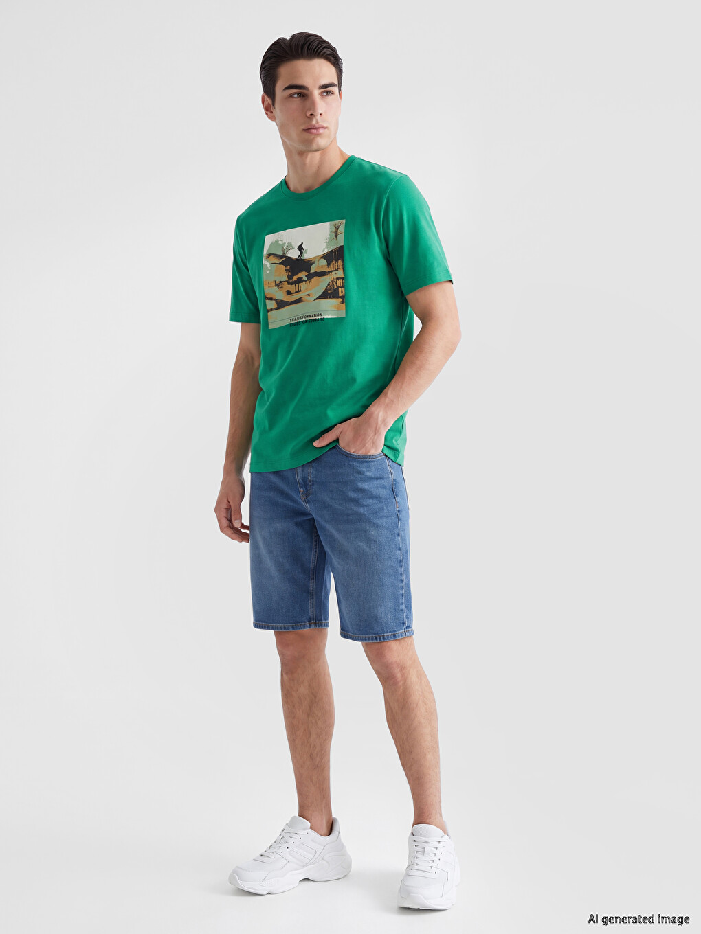 Man Green T-shirt-1