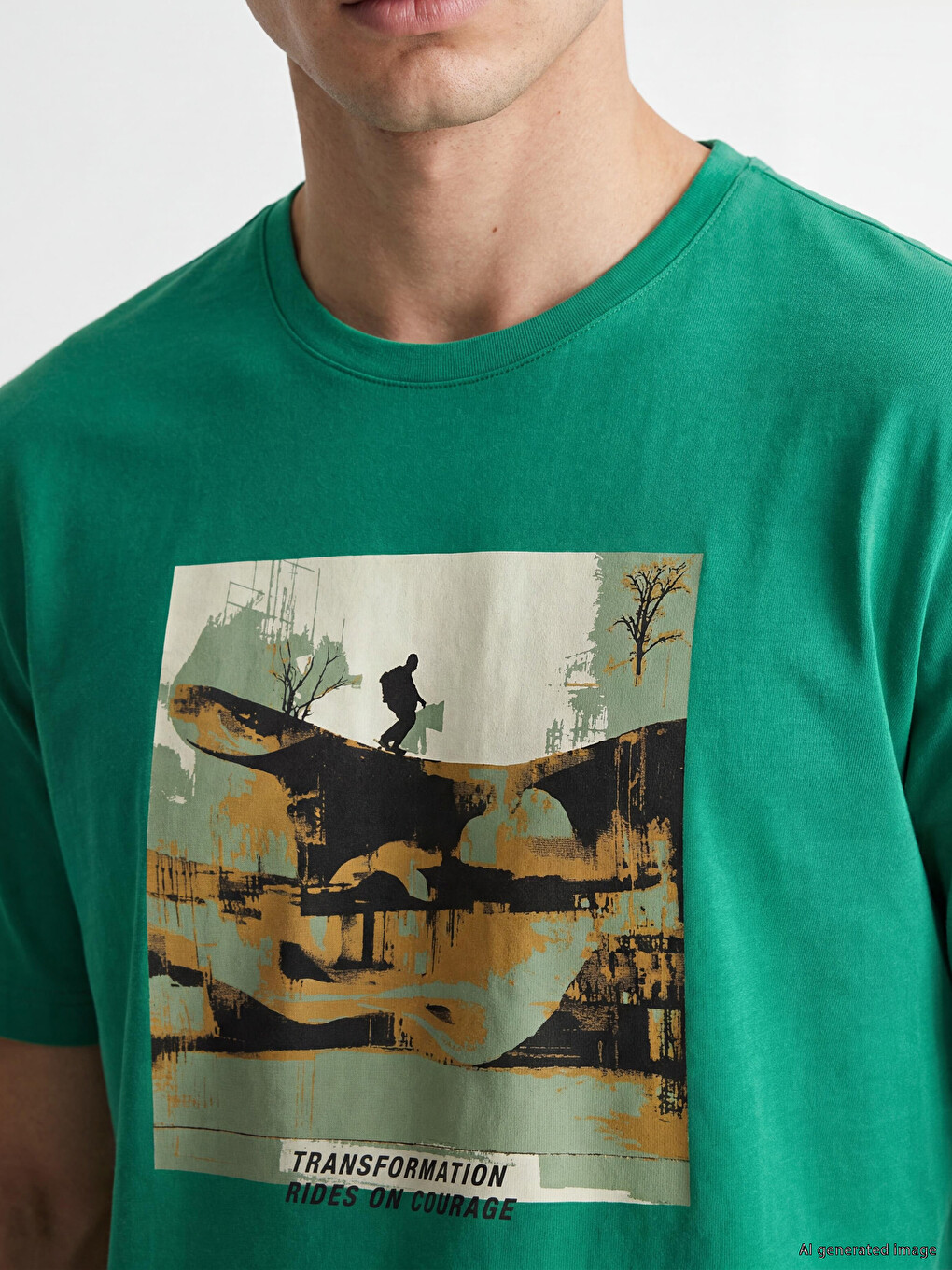 Man Green T-shirt-2