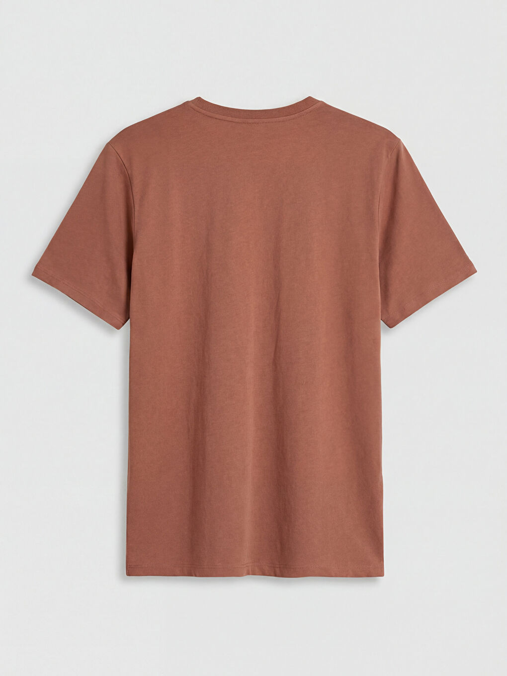 Kahverengi Bisiklet Yaka Baskılı Erkek Tişört-4