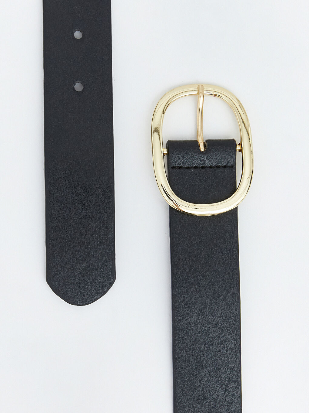 Siyah Deri Görünümlü Kadın Kemer -2