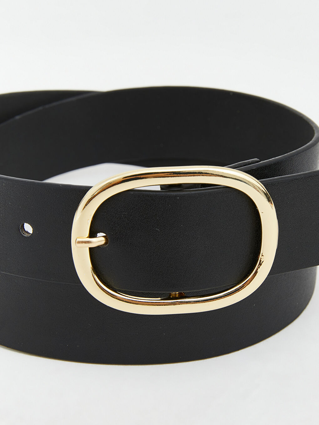 Siyah Deri Görünümlü Kadın Kemer -3