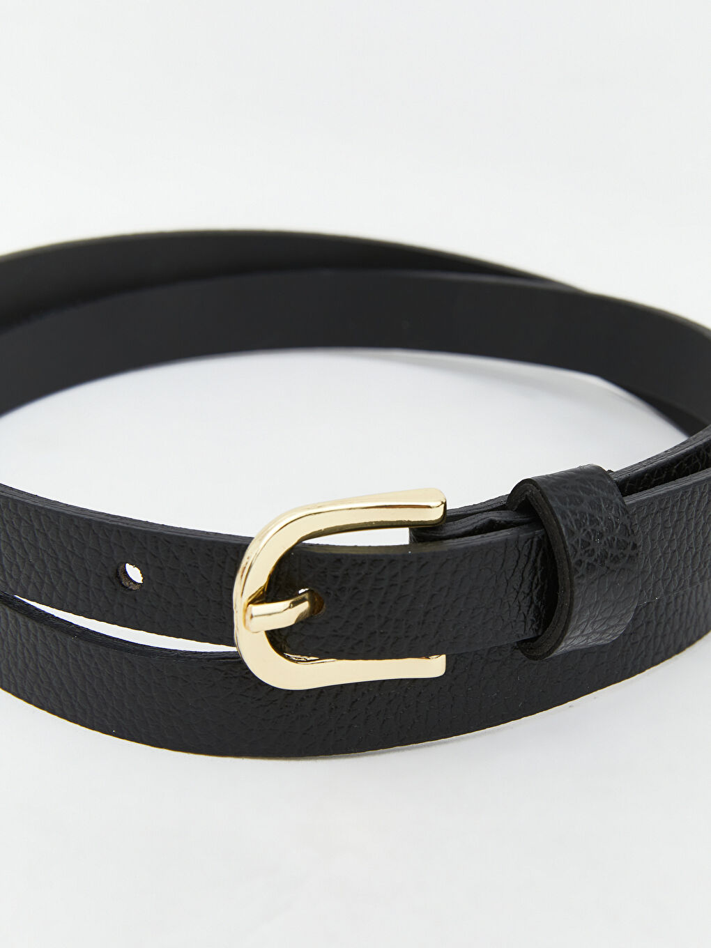 Siyah Deri Görünümlü Kadın Kemer-3