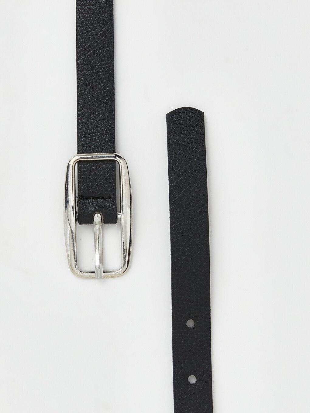 Siyah Deri Görünümlü Kadın Kemer-2