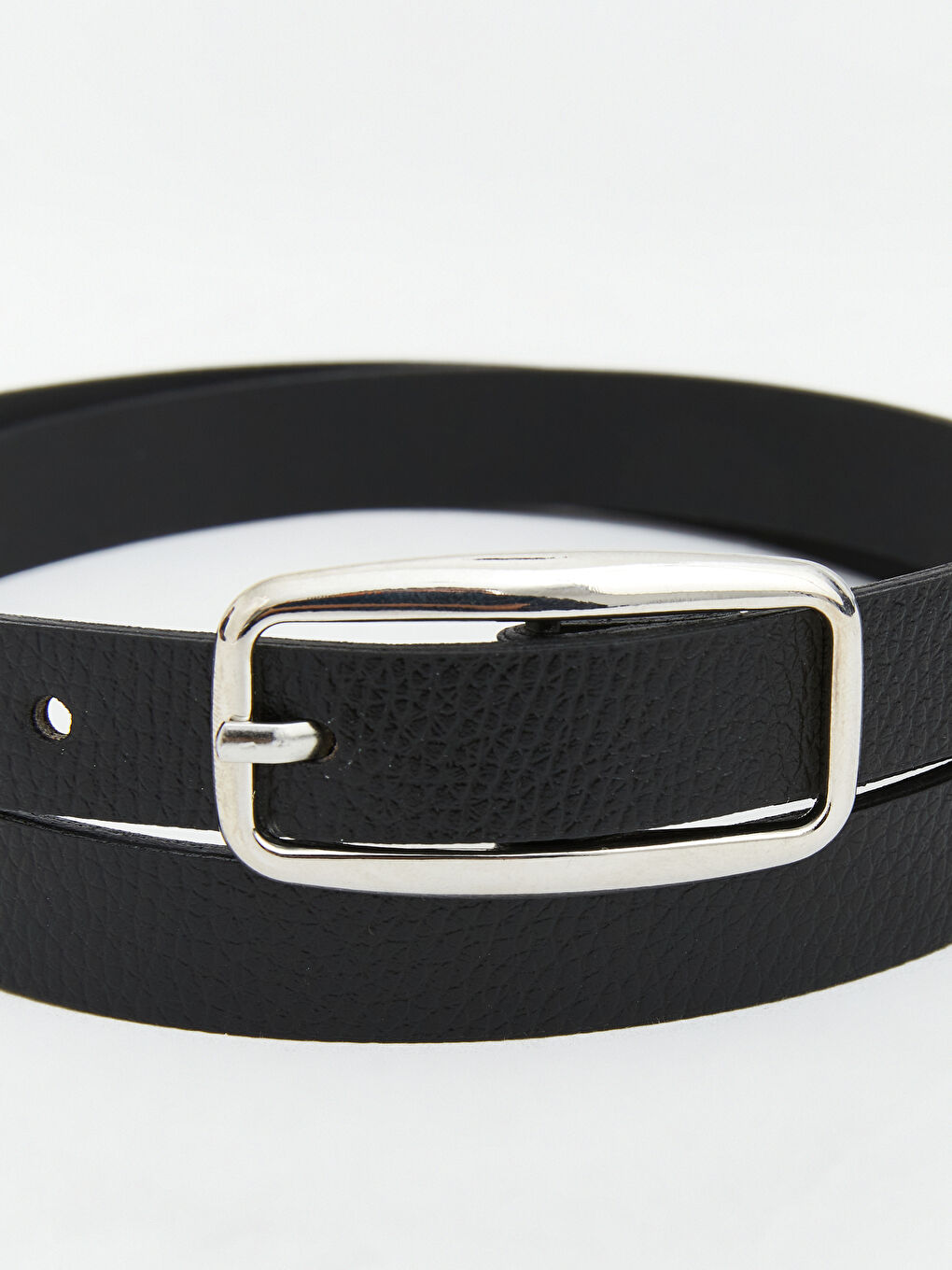 Siyah Deri Görünümlü Kadın Kemer-3