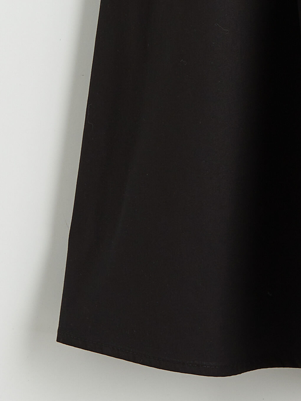 Siyah Beli Lastikli Poplin Kloş Etek-1