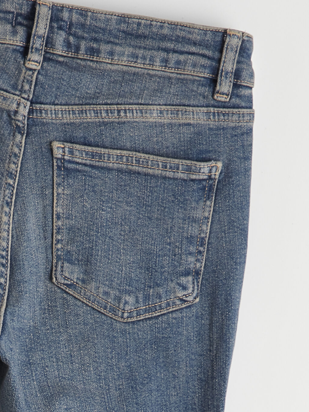 İndigo Flare Kadın Jean Pantolon-5