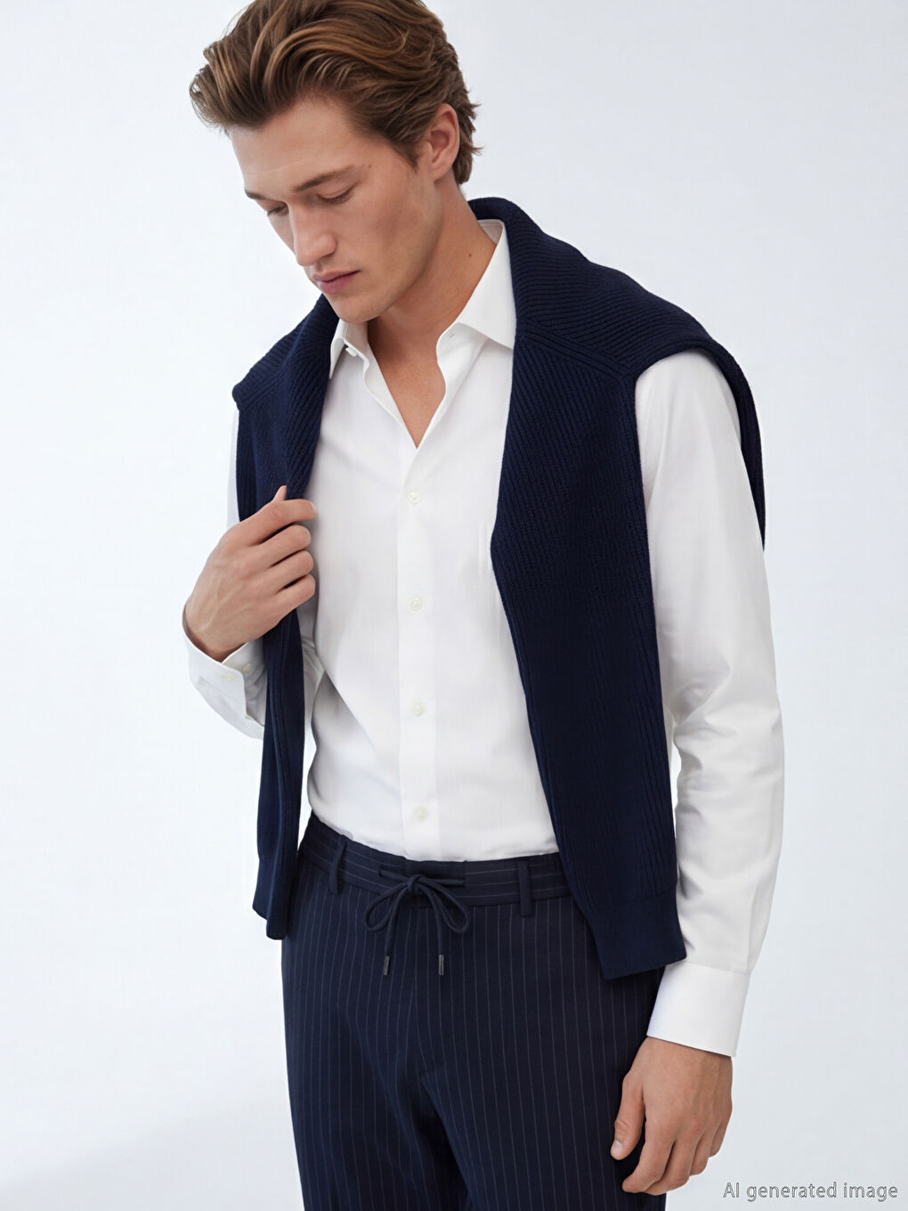 Ekru Regular Fit Oxford Erkek Gömlek-1