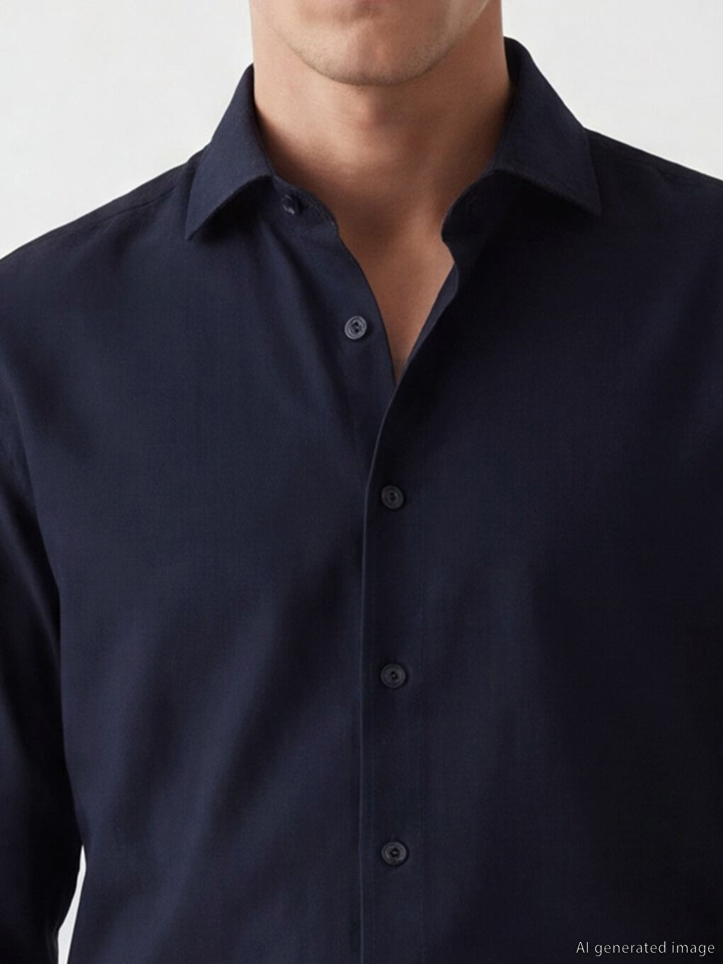 Lacivert Regular Fit Oxford Erkek Gömlek-2